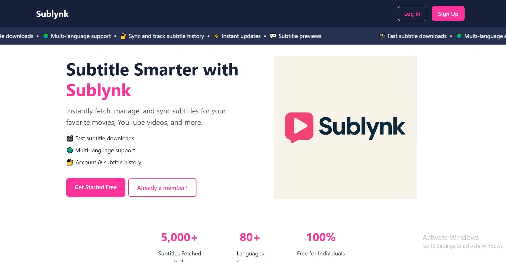 Sublynk preview